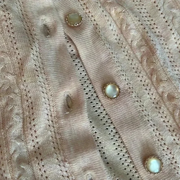 Heartloom Vale Cardi‎ Yellow Button Down Cardigan Sweater - Medium - Picture 9 of 14